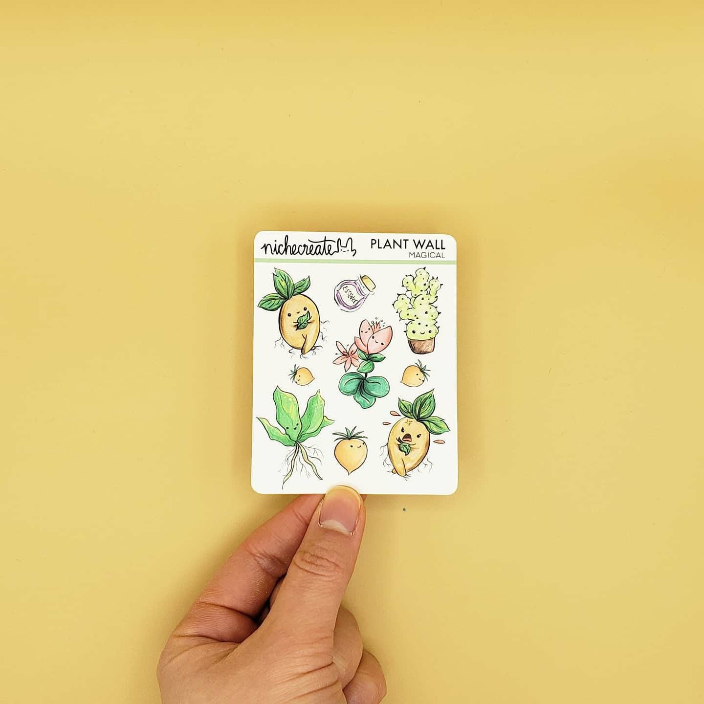 Magical Plant Wall Planner Sticker Sheet