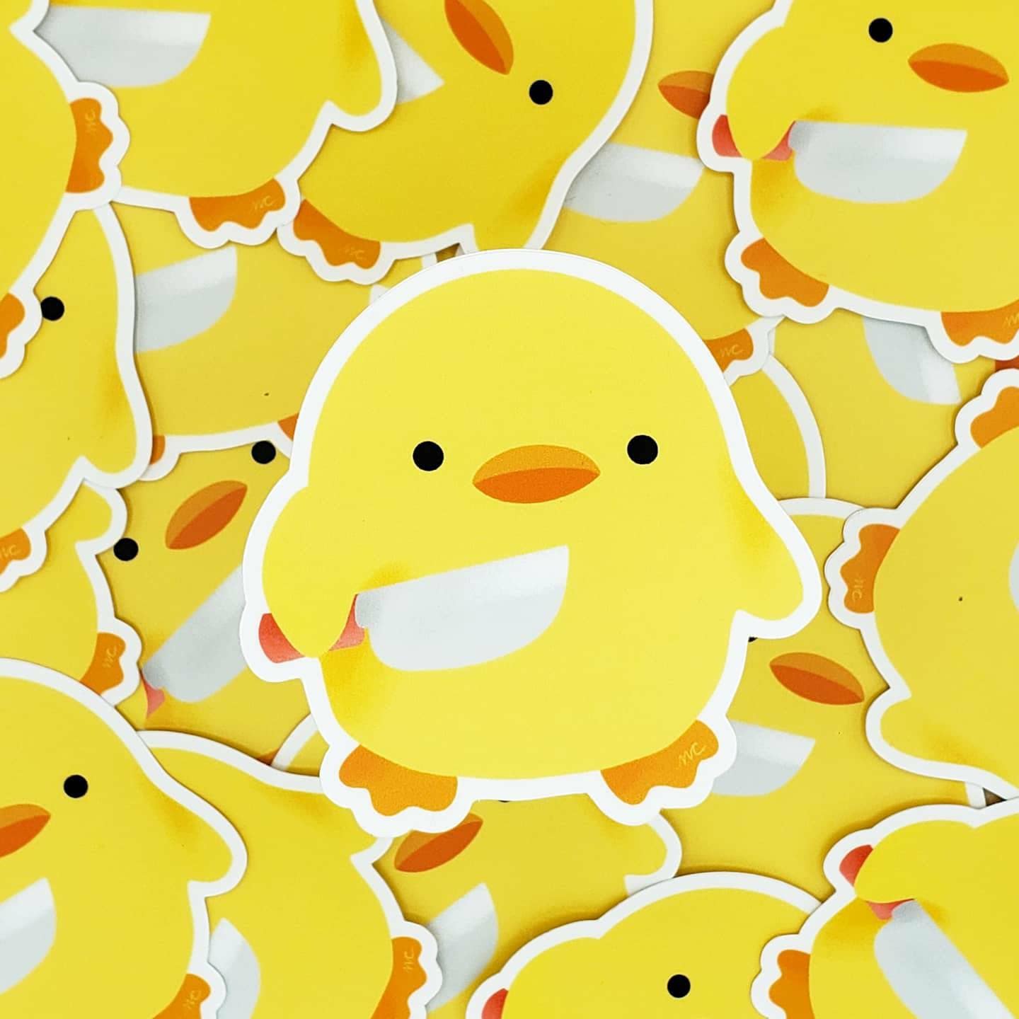 Stabby Duck Vinyl Stickers/Magnets