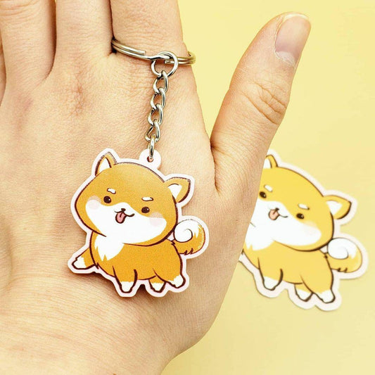 Shiba Inu Pink Keychains