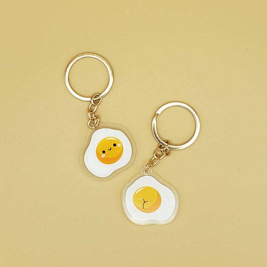 Brunch Egg Avocado Double-sided Butt Keychain
