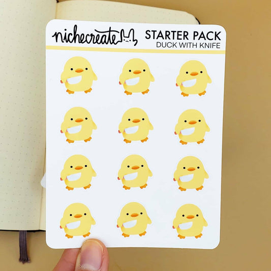 Stabby Duck Planner Sticker Sheet