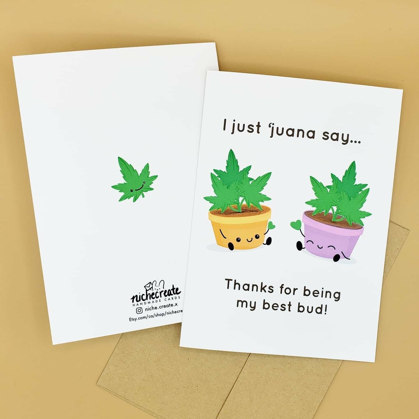 Thank You Pothead Card | Thanks for being the best bud