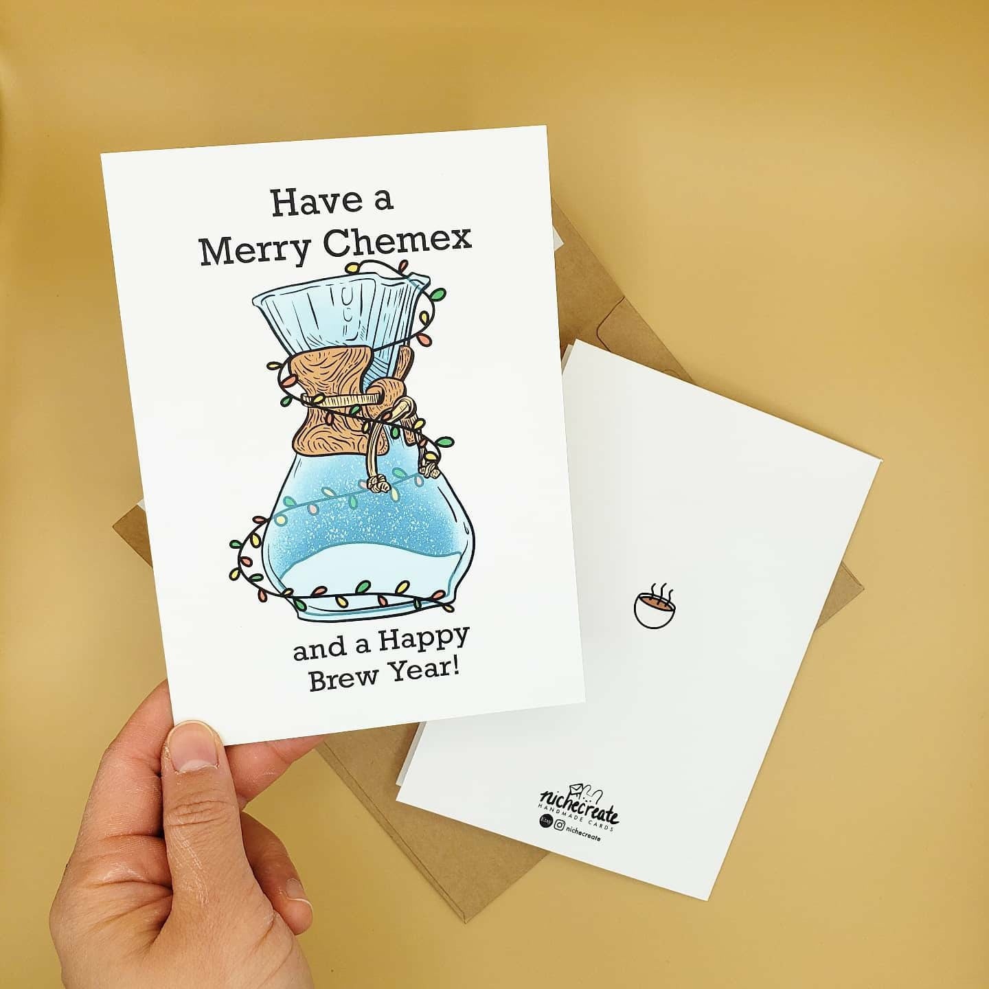 Coffee Christmas Cards | Have a Merry Chemex | All I Want For Christmas is Brew