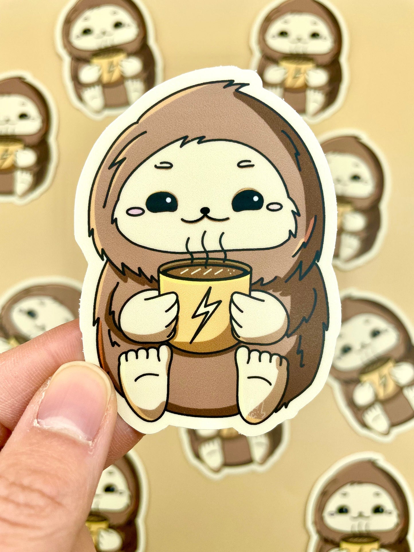 Sasquatch Coffee Vinyl Sticker & Keychain