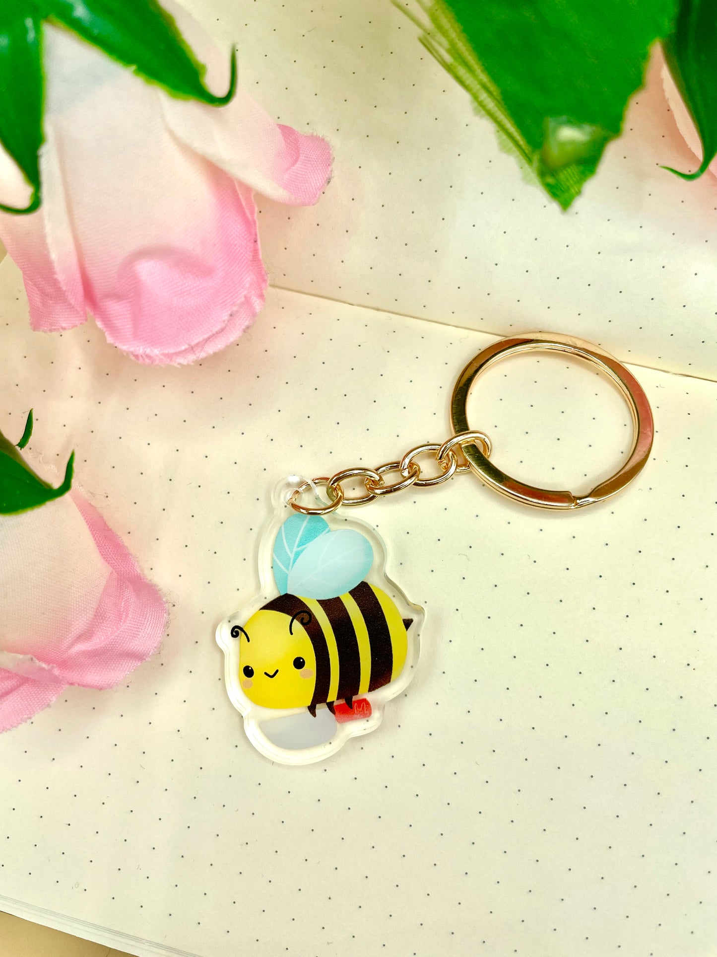 Killer Bee Keychain & Vinyl Sticker (Stabby Bee)