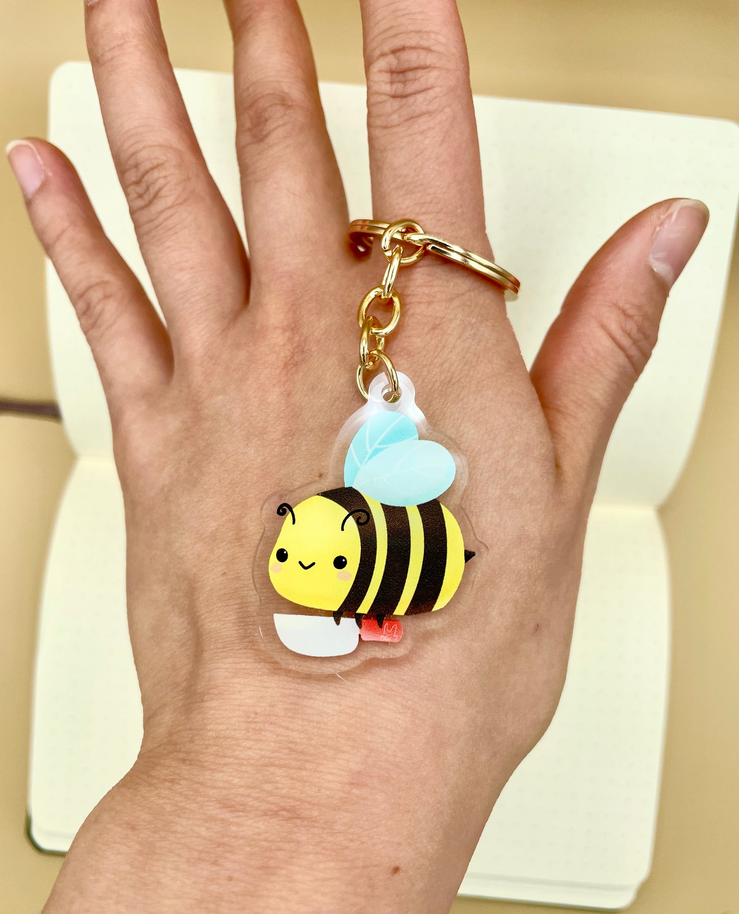 Killer Bee Keychain & Vinyl Sticker (Stabby Bee)