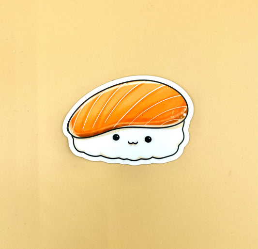Happy Sushi Salmon Nigiri Vinyl Stickers