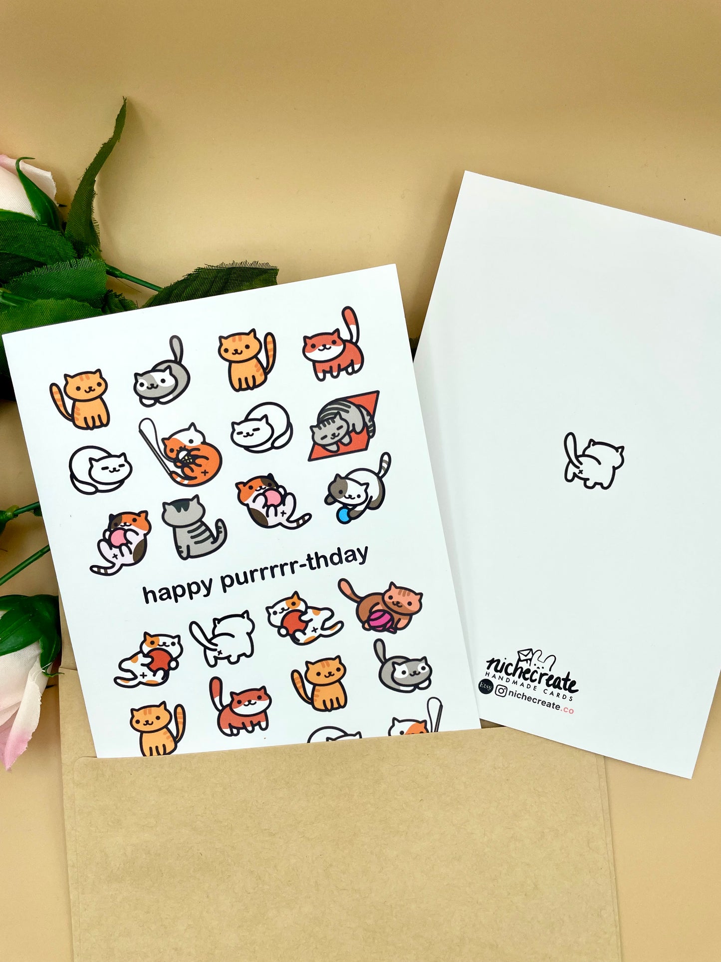 Cat Collector Card (Birthday/Thank You/Blank) | Customizable