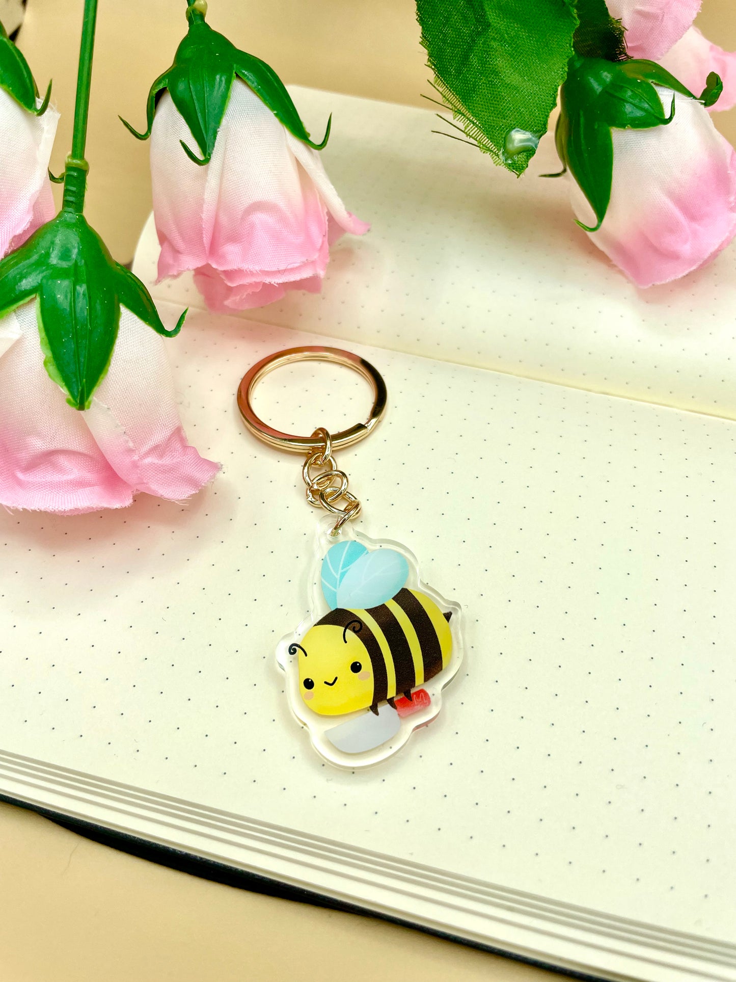 Killer Bee Keychain & Vinyl Sticker (Stabby Bee)