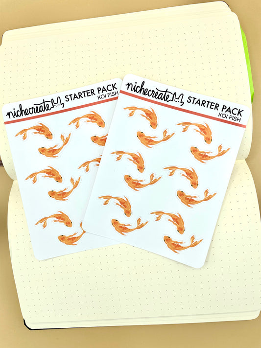 Koi Fish Planner Sticker Sheet