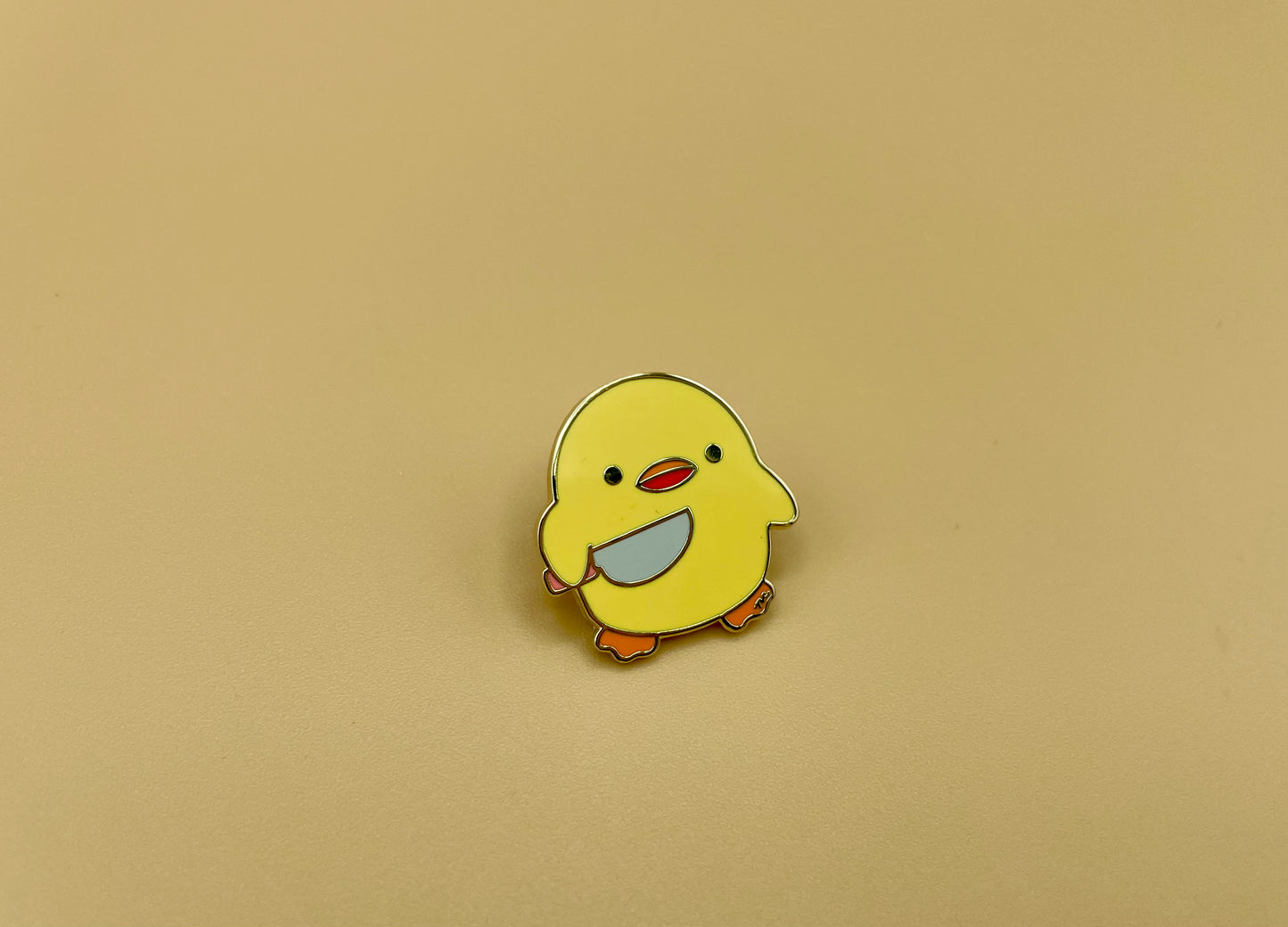 Stabby Duck Gold Hard Enamel Pin
