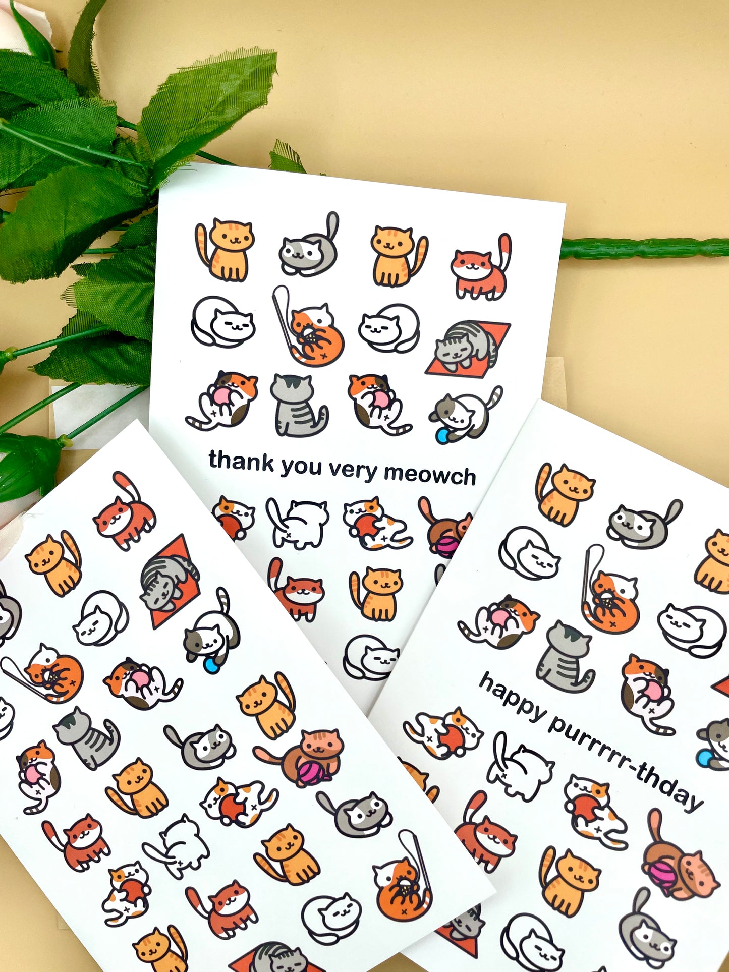 Cat Collector Card (Birthday/Thank You/Blank) | Customizable
