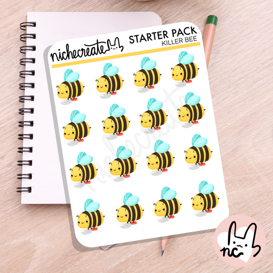 Killer Bee Planner Sticker Sheet (Stabby Bee)