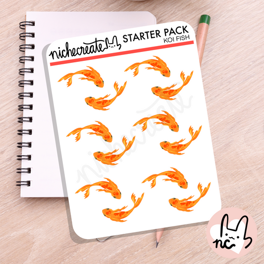 Koi Fish Planner Sticker Sheet