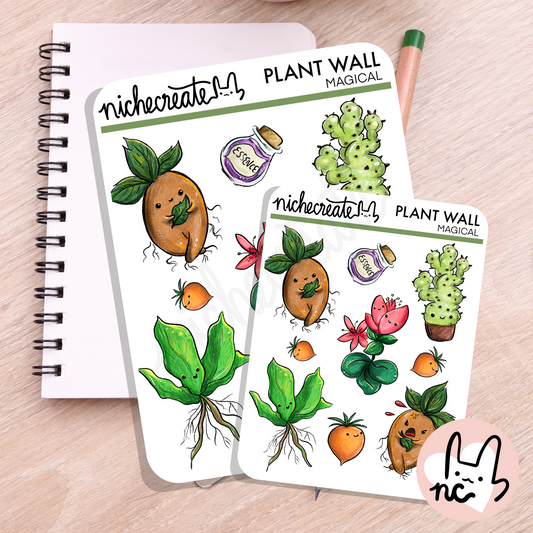 Magical Plant Wall Planner Sticker Sheet