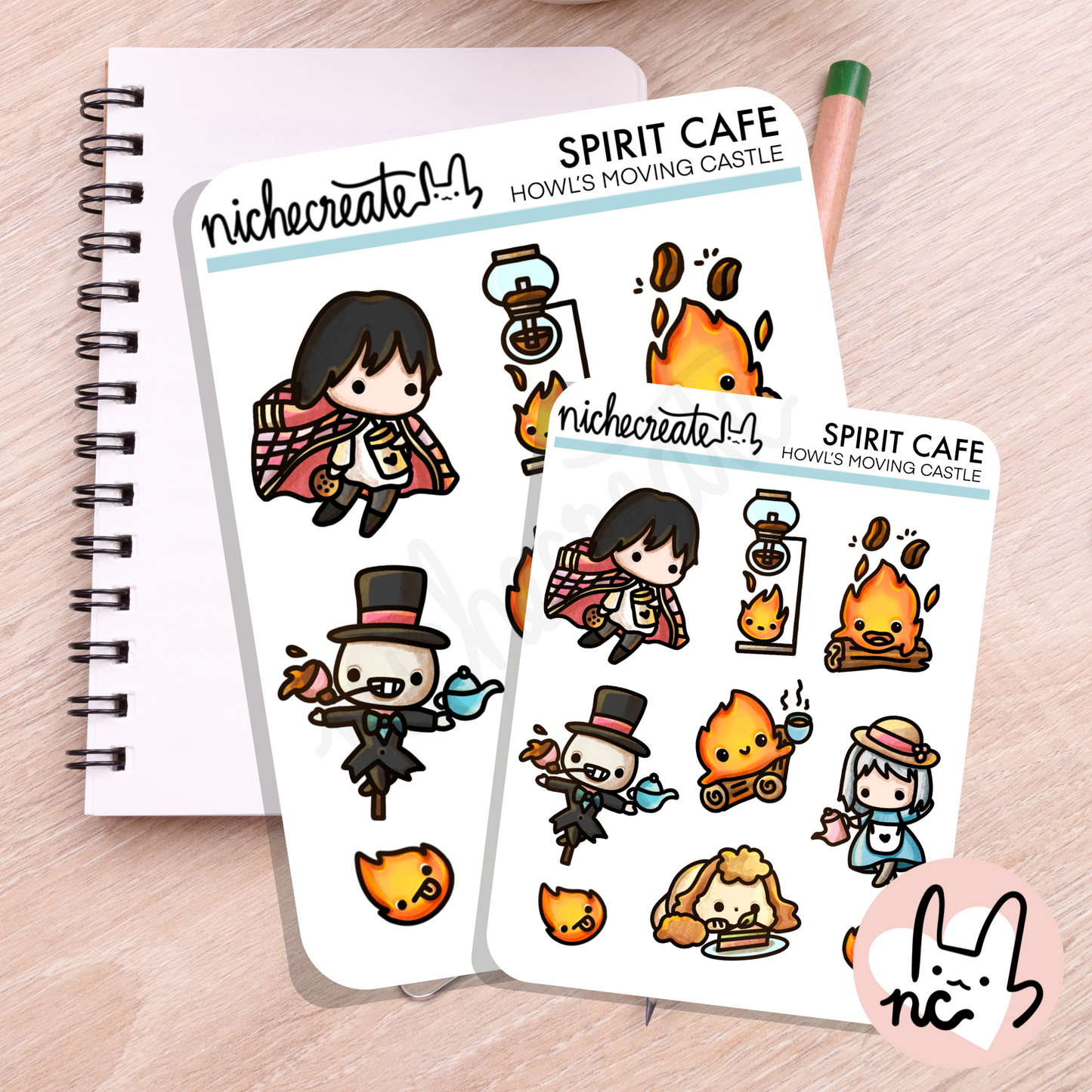 Spirit Cafe 3 Planner Sticker Sheet (Inspired Art)